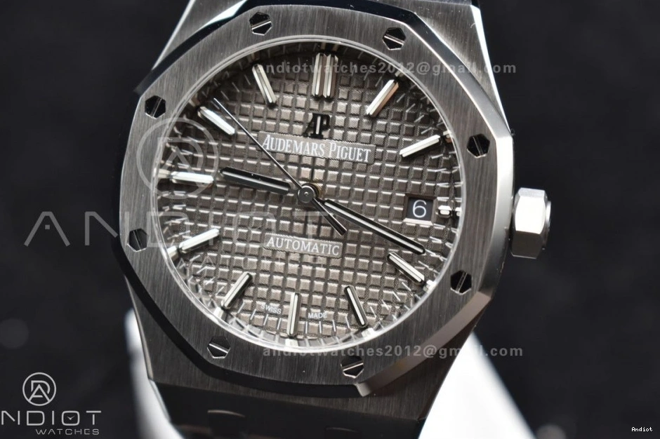 Royal Oak SS on Super Clone Dial Gray SS Edition Best Bracelet 1:1 SA3120 Textured 37mm ZF 15450 0509